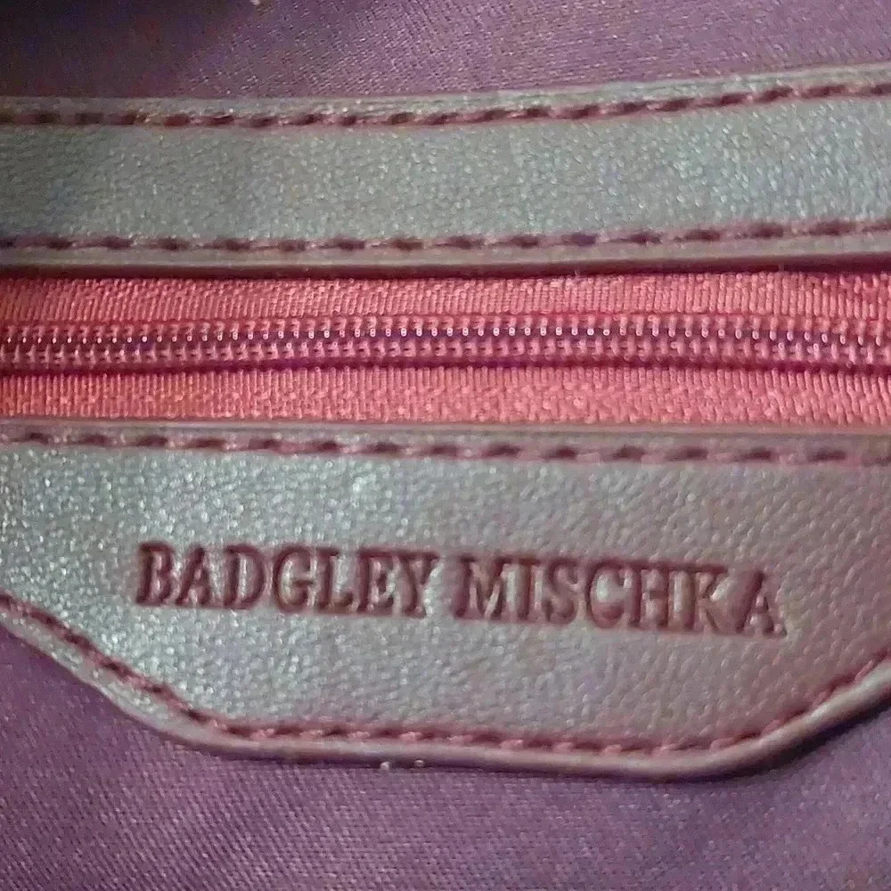 NWT BADGLEY MISCHKA PLUM POCKET STUDDED BACKPACK - Picture 10 of 13